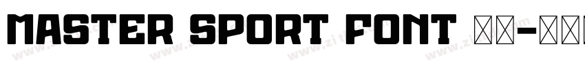 Master Sport Font 英文字体转换